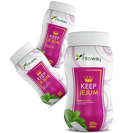 Kit com 3 keep jejum 100gr - sabor menta (pó para bebida funcional ) - Fitoway Menor preço em Kit com 3 keep jejum 100gr - sabor menta (pó para bebida funcional ) - Fitoway
