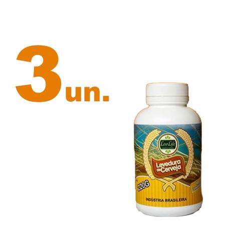 Kit com 3 - Levedura de Cerveja 220g - LevLife - 400 Comprimidos é boa?