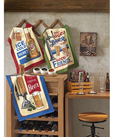 Kit com 3 Panos de Prato Felpudo 100 Algodão Prata Dohler Beer Menor preço em Kit com 3 Panos de Prato Felpudo 100 Algodão Prata Dohler Beer