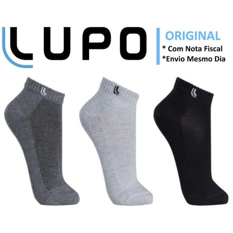 Kit Com 3 Pares De Meia Baixa Lupo Sport Modelo Cano Curto Esportiva Em Algodão Tamanho 33 ao 44 Menor preço em Kit Com 3 Pares De Meia Baixa Lupo Sport Modelo Cano Curto Esportiva Em Algodão Tamanho 33 ao 44