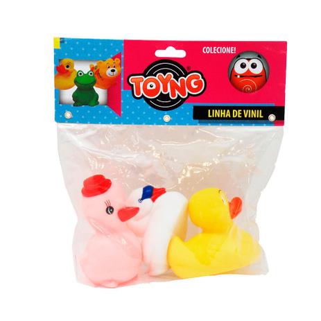 Kit com 3 Patinhos de Vinil - Toyng Menor preço em Kit com 3 Patinhos de Vinil - Toyng