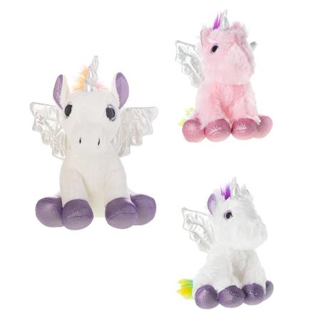 Kit com 3 Pelúcias de Unicórnio Branco / Rosa - Shiny toys Menor preço em Kit com 3 Pelúcias de Unicórnio Branco / Rosa - Shiny toys