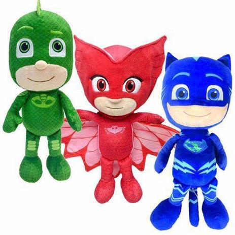 Kit Com 3 Pelúcias Pj Masks - 50cm - DTC Menor preço em Kit Com 3 Pelúcias Pj Masks - 50cm - DTC