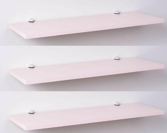 Kit com 3 Prateleiras 40cm x 20 cm Rosa Claro com Fixação Suporte Tucanos - Pontto lar Menor preço em Kit com 3 Prateleiras 40cm x 20 cm Rosa Claro com Fixação Suporte Tucanos - Pontto lar