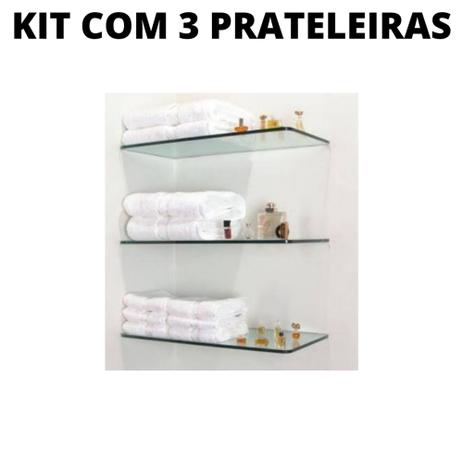 kit com 3 prateleiras para banheiro Vidro incolor TEMPERADO 40X15x4mm espessura  suporte fenda - Elustre é boa?