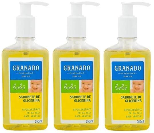 Kit Com 3 Sabonete Líquido De Glicerina Bebê Granado Tradicional - Por: R$ 56,90