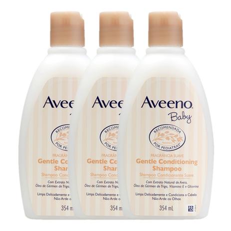 Kit com 3 Shampoos Condicionantes Suave Aveeno Baby 354mL Menor preço em Kit com 3 Shampoos Condicionantes Suave Aveeno Baby 354mL