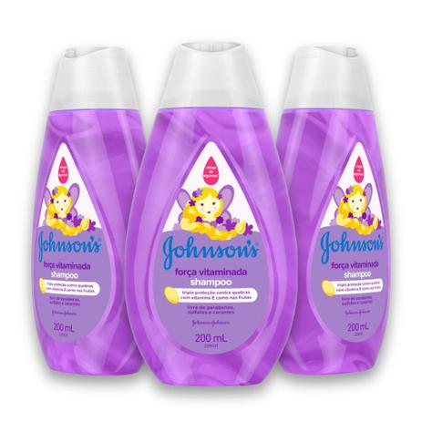 Kit com 3 Shampoos JOHNSON - Johnsons Menor preço em Kit com 3 Shampoos JOHNSON - Johnsons
