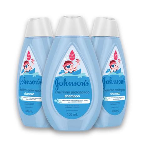 Kit com 3 Shampoos JOHNSONS Baby Cheirinho Prolongado 400ml - Johnsons Menor preço em Kit com 3 Shampoos JOHNSONS Baby Cheirinho Prolongado 400ml - Johnsons