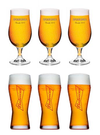 Kit com 3 Taças Bohemia Pilsen + 3 copos Budweiser - Ambev Menor preço em Kit com 3 Taças Bohemia Pilsen + 3 copos Budweiser - Ambev