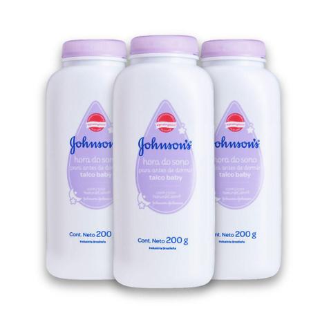 Kit com 3 Talcos JOHNSON'S Baby Hora do Sono 200g Menor preço em Kit com 3 Talcos JOHNSON'S Baby Hora do Sono 200g