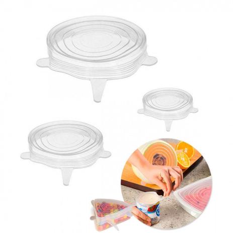 Kit com 3 Tampas Hermetica em Silicone Multiuso 5, 16 e 20 Cm Prana Menor preço em Kit com 3 Tampas Hermetica em Silicone Multiuso 5, 16 e 20 Cm Prana