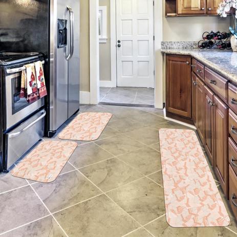 Kit com 3 Tapetes de Cozinha Mdecore Folhas Coral é boa?