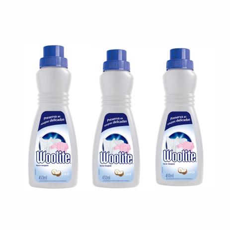 Kit com 3UN Lava Roupas Woolite Coco Suave Perfume 450ml Menor preço em Kit com 3UN Lava Roupas Woolite Coco Suave Perfume 450ml