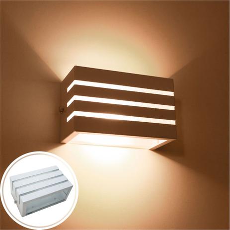 kit com 3x Arandela Frisada luminária branca para lâmpada G9 st548 - Starlumen Menor preço em kit com 3x Arandela Frisada luminária branca para lâmpada G9 st548 - Starlumen