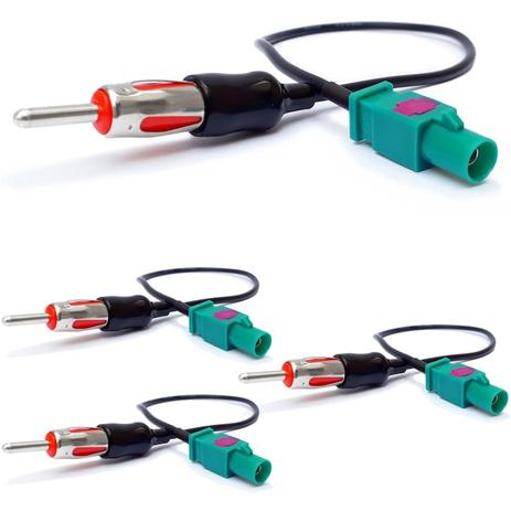Kit com 4 Adaptadores De Antena Amplificada Macho Audi BMW Citroen Ford GM Renault VW - Outras marcas Menor preço em Kit com 4 Adaptadores De Antena Amplificada Macho Audi BMW Citroen Ford GM Renault VW - Outras marcas