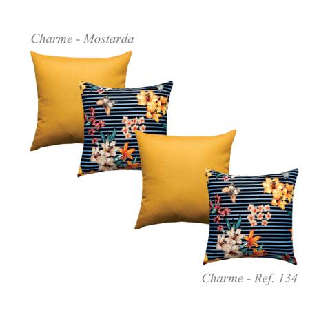 Kit com 4 capas de Almofadas 2 Charme Estampada 80 e 2 Charme Lisas Mostarda - Home Fernandes é boa?