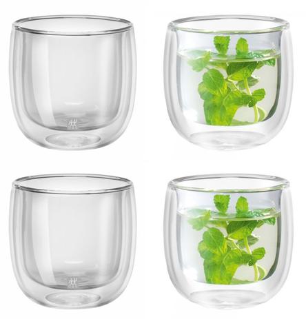 Kit com 4 copos de parede dupla 240ml - Zwilling Menor preço em Kit com 4 copos de parede dupla 240ml - Zwilling