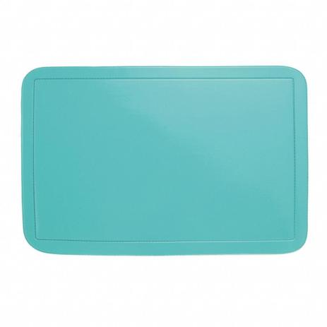 Kit com 4 Jogos Americano Pvc Color Retangular - Turquesa - CopaCia Menor preço em Kit com 4 Jogos Americano Pvc Color Retangular - Turquesa - CopaCia