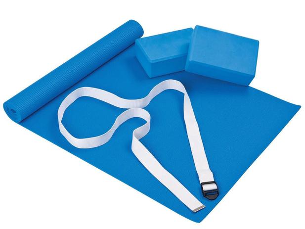 Kit Com 4 Peças Para Yoga Colchonete Bloco Cinta - Mor Menor preço em Kit Com 4 Peças Para Yoga Colchonete Bloco Cinta - Mor