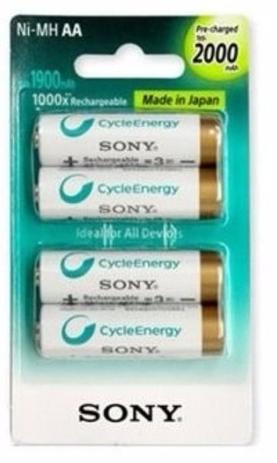 Kit Com 4 Pilhas Recarregável Sony Original Aa 2a 2000mah 1.2v Menor preço em Kit Com 4 Pilhas Recarregável Sony Original Aa 2a 2000mah 1.2v