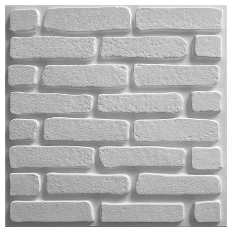 Kit com 4 Revestimento 3d Placa De Pvc 50cm X 50 Cm Paredes E Tetos Alto Relevo TIJOLO BRANCO - Gf Casa Decor Menor preço em Kit com 4 Revestimento 3d Placa De Pvc 50cm X 50 Cm Paredes E Tetos Alto Relevo TIJOLO BRANCO - Gf Casa Decor