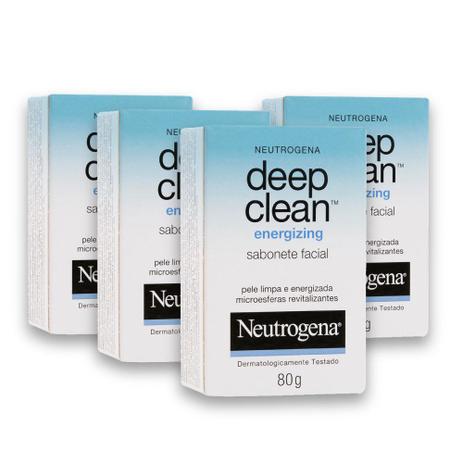 Kit com 4 Sabonetes NEUTROGENA DEEP CLEAN Energizing 80g Menor preço em Kit com 4 Sabonetes NEUTROGENA DEEP CLEAN Energizing 80g