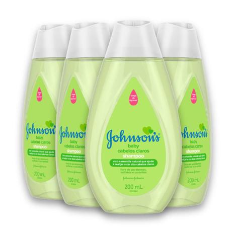 Kit com 4 Shampoos JOHNSONS Baby Cabelos Claros 200 ml - Johnsons é boa?