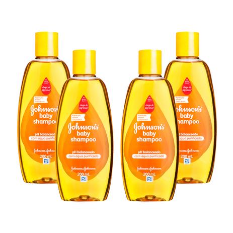 Kit com 4 Shampoos Johnsons Baby Regular 200ml Menor preço em Kit com 4 Shampoos Johnsons Baby Regular 200ml