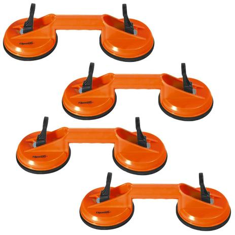 Kit com 4 Ventosas Duplas com Capacidade de 25 KG Cada SPARTA Menor preço em Kit com 4 Ventosas Duplas com Capacidade de 25 KG Cada SPARTA