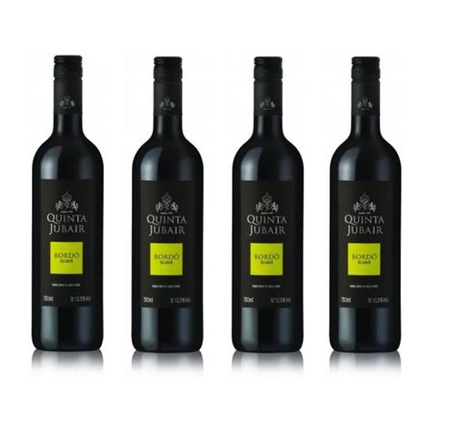 Kit com 4 Vinhos Quinta Jubair Tinto Suave Bordô - 750ml Menor preço em Kit com 4 Vinhos Quinta Jubair Tinto Suave Bordô - 750ml