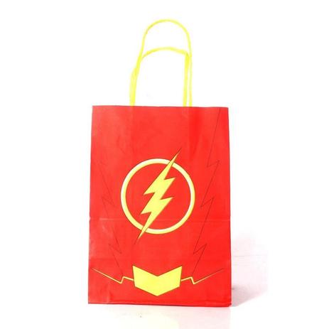 Kit Com 40 Sacola De Papel Kraft The Flash - Aluá festas Menor preço em Kit Com 40 Sacola De Papel Kraft The Flash - Aluá festas