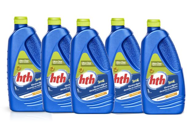 Kit Com 5 Algicida e Decantador 2 em 1 - HTH Para Piscina Menor preço em Kit Com 5 Algicida e Decantador 2 em 1 - HTH Para Piscina