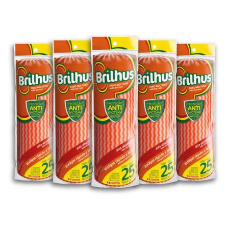 Kit com 5 Brilhus Pano Multiuso Rolo LR BETTANIN Menor preço em Kit com 5 Brilhus Pano Multiuso Rolo LR BETTANIN