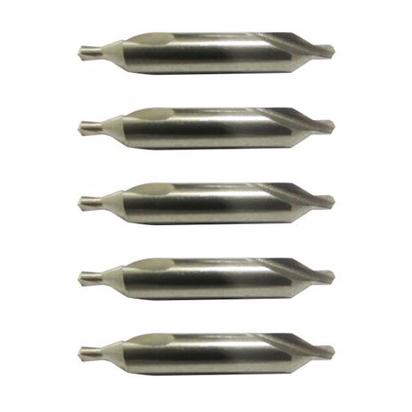 Kit com 5 Brocas de Centro Aço Rápido 3,15 x 8 mm DIN 333A HSS TDC Menor preço em Kit com 5 Brocas de Centro Aço Rápido 3,15 x 8 mm DIN 333A HSS TDC