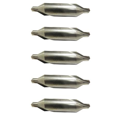 Kit com 5 Brocas de Centro Aço Rápido 6,3 x 16 mm DIN 333A HSS TDC Menor preço em Kit com 5 Brocas de Centro Aço Rápido 6,3 x 16 mm DIN 333A HSS TDC