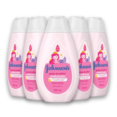Kit com 5 Condicionador JOHNSONS Baby Gotas de Brilho 200ml - Johnsons é boa?