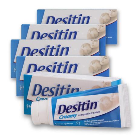 Kit com 5 Creme preventivo de assaduras DESITIN Creamy Aloe 57g - Johnsons Menor preço em Kit com 5 Creme preventivo de assaduras DESITIN Creamy Aloe 57g - Johnsons