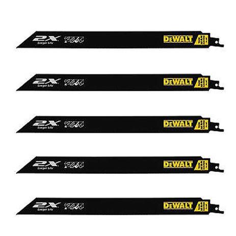 Kit com 5 laminas 2x serra sabre 1214/18dpp - dwa41812 - dewalt Menor preço em Kit com 5 laminas 2x serra sabre 1214/18dpp - dwa41812 - dewalt