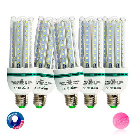 Kit com 5 Lâmpadas LED Super Econômica E27 16W, 6000K - Outras Menor preço em Kit com 5 Lâmpadas LED Super Econômica E27 16W, 6000K - Outras