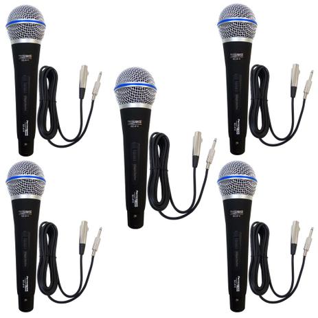 Kit com 5 - microfone dinâmico profissional sc-815 - Chip sce Menor preço em Kit com 5 - microfone dinâmico profissional sc-815 - Chip sce