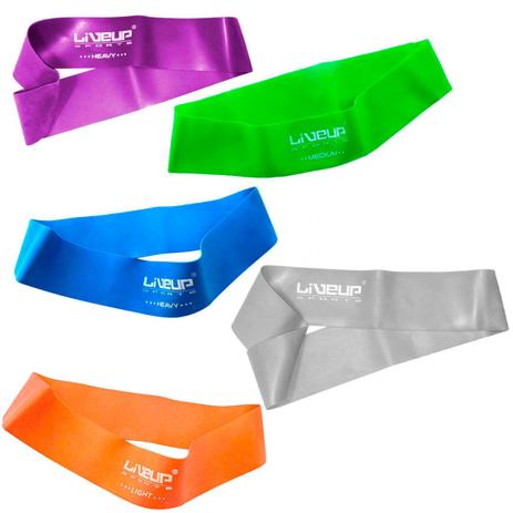 Kit com 5 Mini Bands Leve, Media, Forte, Extra Forte e Super Forte Liveup Menor preço em Kit com 5 Mini Bands Leve, Media, Forte, Extra Forte e Super Forte Liveup