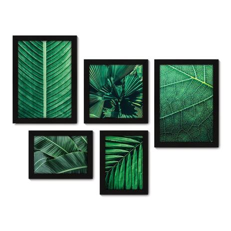 Kit Com 5 Quadros Decorativos - Folhas Natureza Verde - 087kq01p - Allodi Menor preço em Kit Com 5 Quadros Decorativos - Folhas Natureza Verde - 087kq01p - Allodi