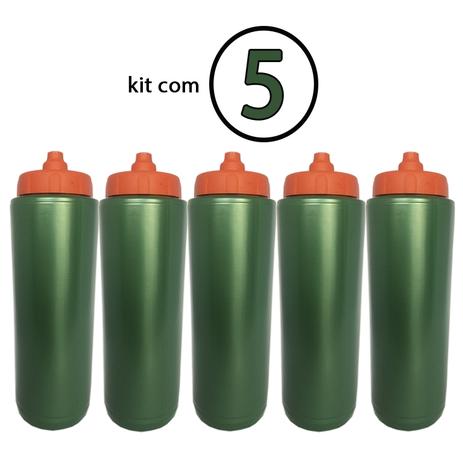 Kit com 5 Squeeze Aut Tipo Gatorade 1lt Rythmoon s/logo verde/laranja Menor preço em Kit com 5 Squeeze Aut Tipo Gatorade 1lt Rythmoon s/logo verde/laranja