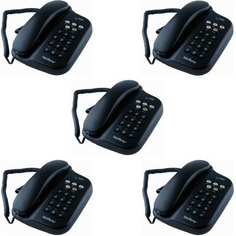 Kit Com 5 Telefone Com Fio TC 500 Preto Intelbras é boa?