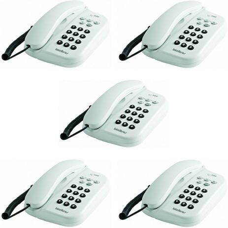 Kit Com 5 Telefone Fixo Com Fio TC 500 Branco Intelbras é boa?