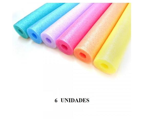 Kit com 6 boias espaguetes para piscina - cores sortidas - Riopex Menor preço em Kit com 6 boias espaguetes para piscina - cores sortidas - Riopex