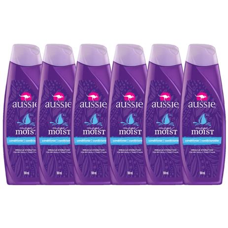 Kit com 6 Condicionadores Aussie Moist 180ml Menor preço em Kit com 6 Condicionadores Aussie Moist 180ml