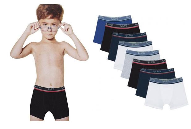 Kit Com 6 Cuecas Boxer Kids Lupo Infantil Algodão Original Menor preço em Kit Com 6 Cuecas Boxer Kids Lupo Infantil Algodão Original