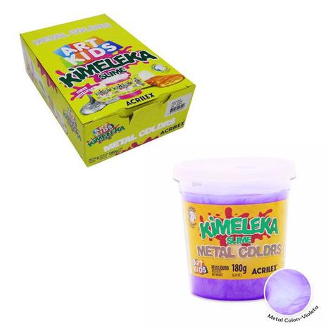 Kit Com 6 Kimeleka Art Kids 180g Violeta Metálico 8cm 136089 - Acrilex Menor preço em Kit Com 6 Kimeleka Art Kids 180g Violeta Metálico 8cm 136089 - Acrilex